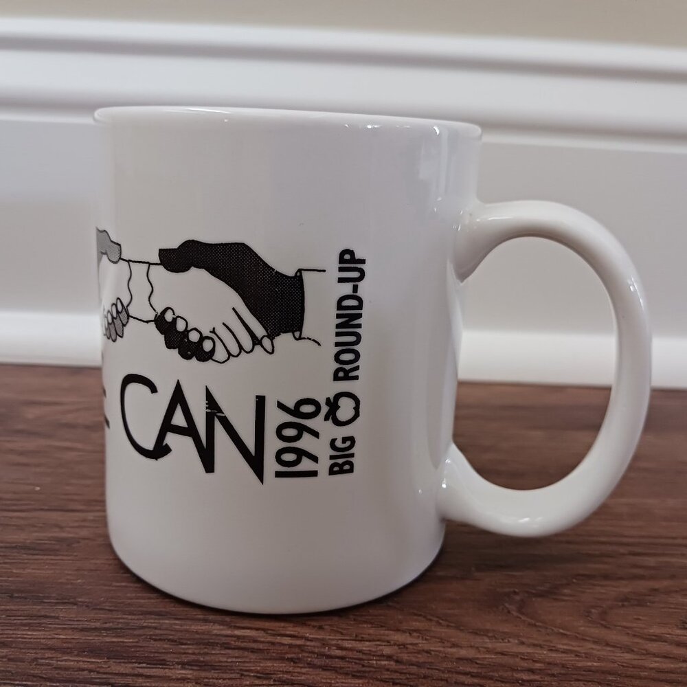1996 Big Apple Round-Up Together We Can Handshake Coffee‎ Cup Mug